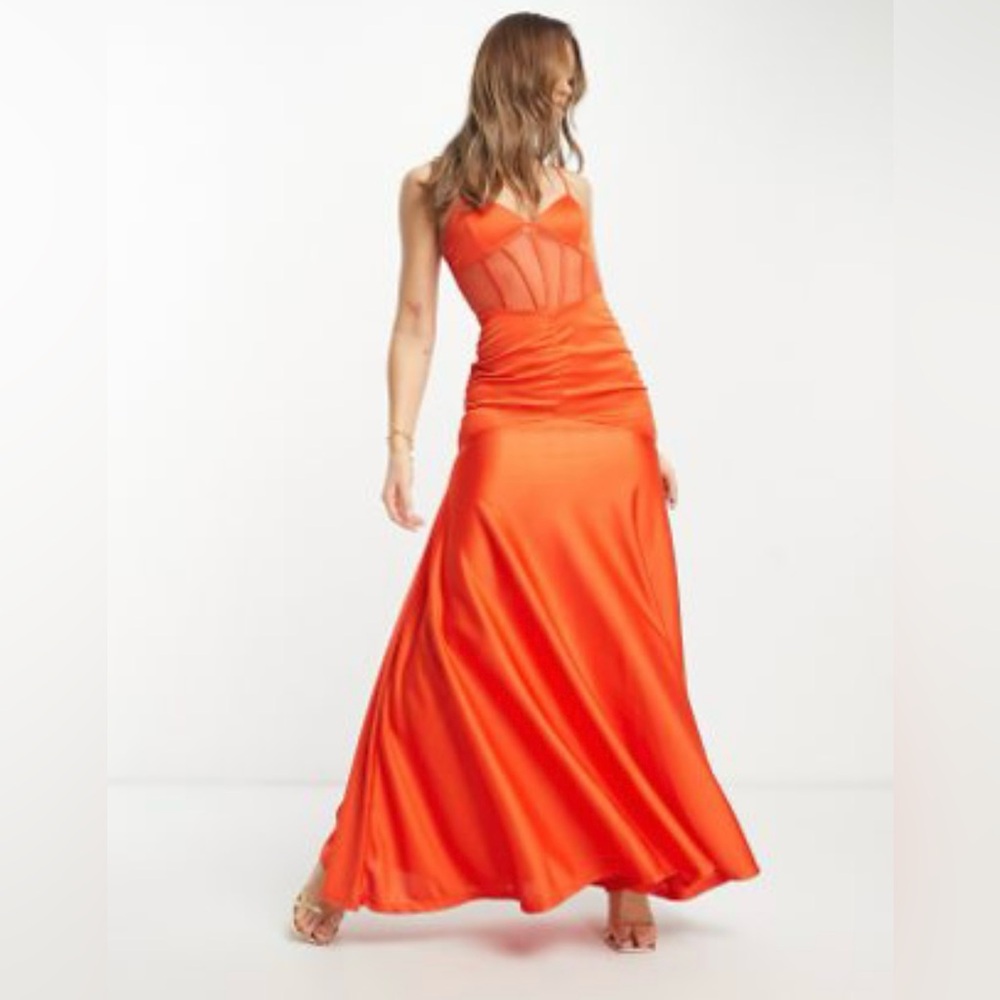 Vibrant Orange Maxi Dress